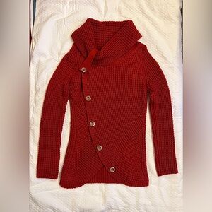 Asvivid waffle knit red sweater M